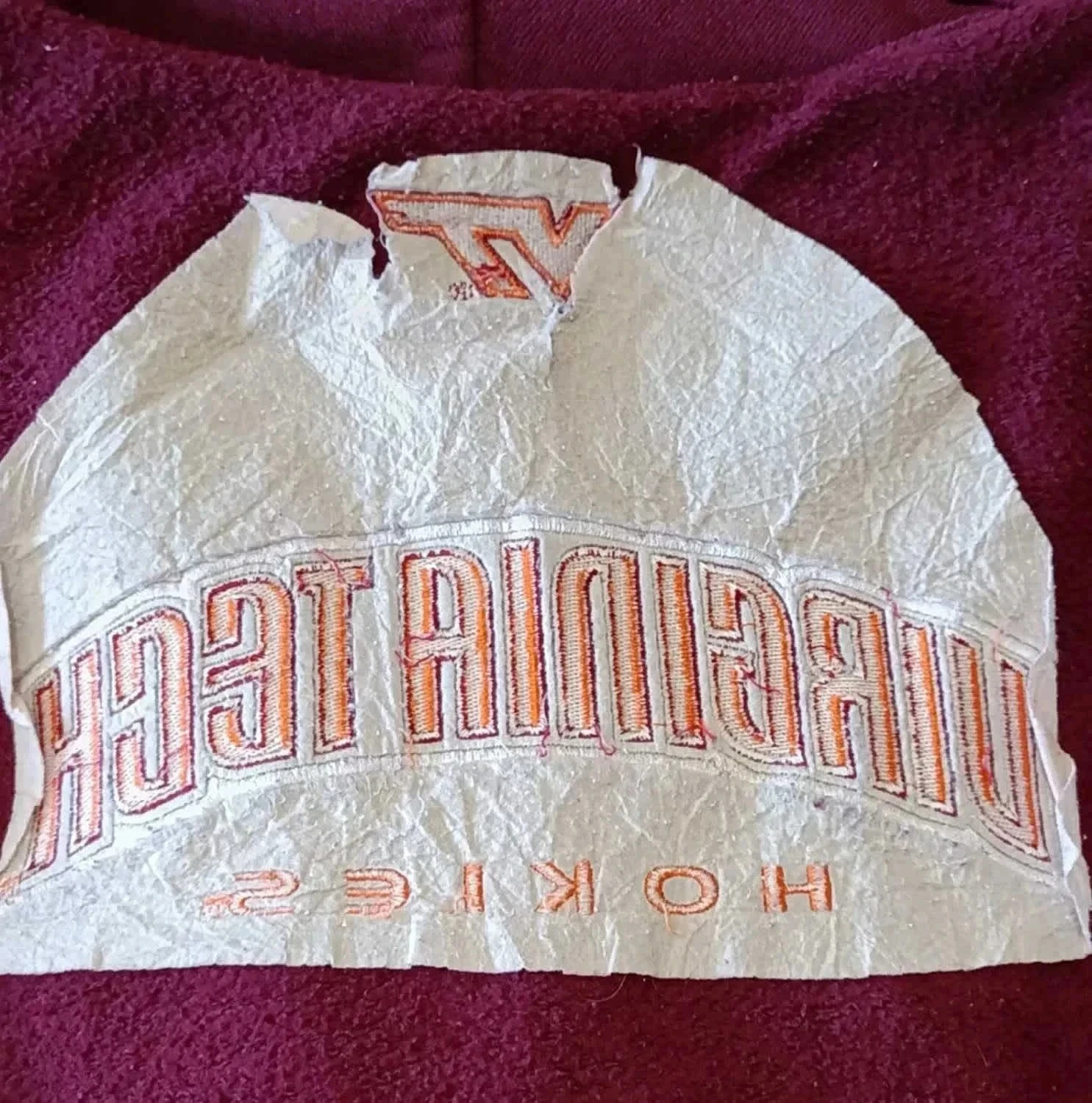 Perrin Virginia Tech Hokies burgundy hoodie Sweatshirt Embroidered Logo estimated size XL – photo 7